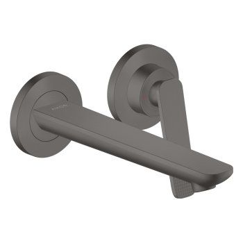 Baterie pentru lavoar Axor Citterio C, încastrată în perete, design cubic, crom negru periat